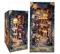 DIY Book Nook Kit, Magic LED Bookend, Touch Control, Ambient LED Lighting, Creative Versatile Home Decor (Magic Night Alley)