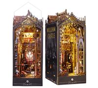 DIY Book Nook Kit William Castle - Gothic Style Castle Model 3D Puzzle, Handcrafted Bookend for Adult