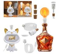 DIY Bottle Lamp Kit,Lamp Kit For Table Light, Bottle Light Adaptor, 15x20 cm White Table Lamp Base for Bedside Desk,E27 Bulb Holder with 240 cm Plug and Switch,Support Add Lampshade, for Living Room