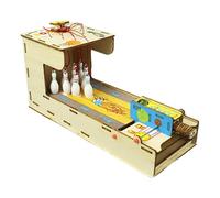 DIY Bowling Kit Science Experiment Kit for Kids, Wooden Physics Toy for Problem Solving & Interactive Learning, Educational Model for Boys & Girls