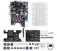DIY Breadboard Power Supply Soldering Kit, PEMENOL Multi-Output LM2596 Power Module with 3.3V / 5V / 12V and Adjustable Output, Built-in Display and Switch for Electronics Projects, Labs and Makers
