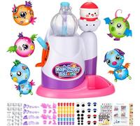 DIY Bubble Kit with Pump for Kids, Balloon The Funny Inflator Toy with Multiple Molds, Create Monsters as You Like, Magic DIY Balloon Toy Kit Gift for Kids (Snowman)