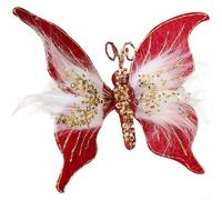 DIY Butterfly Decorations for Christmas and Holiday Parties, Crafted from Velvet Fabric, Lightweight and Designed to Enhance Festive Atmosphere (Burgundy 30cm)