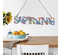 DIY Butterfly Diamond Art Hanging Ornament - Special Diamond Gem Art Kit, Colourful Wall/Window Pendant Ornament for Home and Garden Decor, Gifts for Adults-Spring