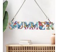 DIY Butterfly Diamond Art Hanging Ornament - Special Diamond Gem Art Kit, Colourful Wall/Window Pendant Ornament for Home and Garden Decor, Gifts for Adults-Summer