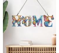 DIY Butterfly Diamond Art Hanging Ornament - Special Diamond Gem Art Kit, Colourful Wall/Window Pendant Ornament for Home and Garden Decor, Gifts for Adults-Home