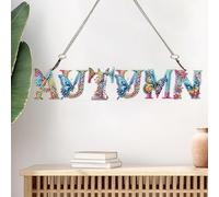 DIY Butterfly Diamond Art Hanging Ornament - Special Diamond Gem Art Kit, Colourful Wall/Window Pendant Ornament for Home and Garden Decor, Gifts for Adults-Autumn