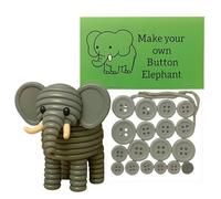 Diy Button Animal Ornaments Kits, Button Christmas Tree Ornament Kit For Elephant|Penguin, DIYS Buttons Christmas Ornament Set, Make Your Own Tree Decorations, Fun Pendant Making Set Hanging Decor
