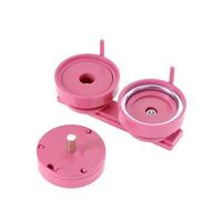 DIY Button Badge Maker Molds, Badge Maker Press Machine Interchange Die Mould Round Punching Die Efficiently DIY Making(Round Pink,57x53mm)
