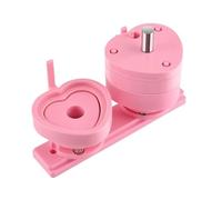 DIY Button Badge Maker Molds, Badge Maker Press Machine Interchange Die Mould Round Punching Die Efficiently DIY Making(Heart Pink,58mm)