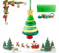 DIY Button Christmas Ornament Kit - Christmas Button Ornament Craft Kit, Make Your Own Buttons Diy Xmas Santa Snowman Angel Tree Decorations, Fun Buttons Pendant Making Set Hanging Decor