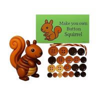 DIY Button Christmas Ornament Kit, Make Your Own Highland Cow/Bunny/Owl/Squirrel/Raccoon/Sea Turtle, Button Art Christmas Tree Decoration, Holiday Tree Hanging Crafts for Family Activity