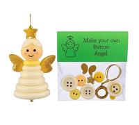 DIY Button Christmas Ornaments Kits, Handmade Button Ornament Making Kit, Fun Buttons Santa Christmas Tree Ornament Kits for All Ages, DIY Craft C-hristmas Tree Hanging Decorations Making Set