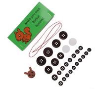 DIY Button Cow Craft Kit Christmas Hanging Ornament Set, Multicolor Animal Theme Buttons for Tree Decoration & Holiday Crafts, Unique Keepsake Gifts Idea for Seasonal Home Decor(squirrels)