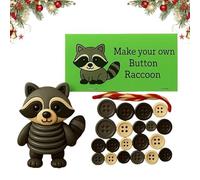 DIY Button Highland Cow Craft Kit, Fun Christmas Hanging Buttons Ornaments Making Set, Fun Xmas Buttons for Crafts, for Holiday Stocking Filler Gift, Home Window, Xmas Tree Decor (#d)