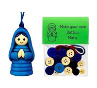 DIY Button Nativity Scene Ornament Kit, DIY Nativity Scene Christmas Button Ornament Craft Kit, Make Your Own Buttons Jesus Mary Tree Decorations, Religious Figurines Christmas Pendant Making Set