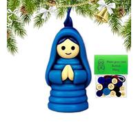 DIY Button Religious Decoration Kit, Christmas Tree DIY Button Kit, Stacked Buttons Christmas Tree Pendant Ornament Set, Religious Holiday Party Decorations for Craft Enthusiasts Women Family Kids