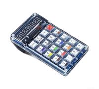 DIY Calculator Kit with Microcontroller Board and 7 Digit LED Display for Soldering Practice and Circuit Understanding (Blue)