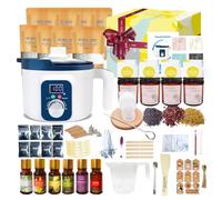 DIY Candle Making Kit for Adults with Digital Wax Melter with LED Temperature Display, DIY Wax Melts Kits Professional Full Kit with Skull Head Mold for Art & Craft