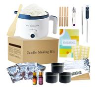 DIY Candle Making Kit with Electric Wax Melter, Make Your Own Wax Melts Kit Adults with 680g Soy Wax for Candle Making, Thermometer,Dyes,Fragrance and More