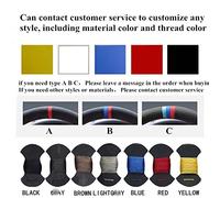 DIY Car Steering Wheel Cover Genuine Leather Suede For Audi A1 A3 A4 2015-2016 A7 2012-2018 S7 2013-2018 RS7 2014-2015(Orange Thread)