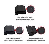 DIY Car Steering Wheel Cover Hand-stitched Black Genuine Leather Suede For For Civic 9 2012 2013 2014 2015 Auto Accessories Styling(Style 2)