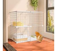 DIY Cat Cage Indoor Pet Home Large Animal House Detachable Playpen for Kitten Puppy Bunny Exercise,Indoor cat house that can place a toilet (Size : 75 * 39 * 72CM)