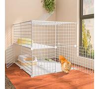 DIY Cat Cage Indoor Pet Home Large Animal House Detachable Playpen for Kitten Puppy Bunny Exercise,Indoor cat house that can place a toilet (Size : 75 * 95 * 75CM)