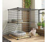 DIY Cat Cage Large Indoor Multi-layer Metal Cat Cage Easy To Assemble, Suitable For Small s, Cats, Puppies, Dog Cages, Small Animals, Balcony Cattery, Cat Carrier, Outdoor Cat Cage