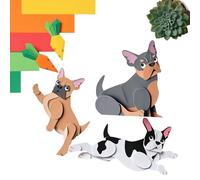 DIY Cat Paper Craft Toy, Flexible Bulldog Decoration with 14 Movable Joints, Christmas Art Creative Toy, for Desktop Home Party Hobby Halloween Thanksgiving Holiday Birthday Dormitory Apartment