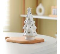 DIY Ceramic Christmas Tree Night Light Adorable Glow In The Dark Perfect For Holiday Unique Idea Kids Room And Festive Elephant Lamp for (A, 18.5x9x9)