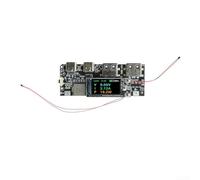 DIY charging and protection module with 0.96 inch TFT colour display, 22.5 W fast charging function, QC/PD/FCP protocol support, multiple USB ports, integrated LED torch (fast charging model)