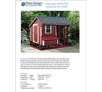 DIY Chicken Coop / Hen House 4 ft x 8 ft Saltbox Roof Style Project Plans, Design 70408RS