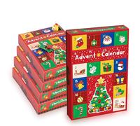 DIY Christmas Advent Calendar Boxes to Fill,5 Sets 2025 Advent Calendar Gift Boxes with 24 Empty Window,Advent Calendars Houses Box DIY Advent Calendars Kit for Kids Xmas Tree Door Window Gifts Décor