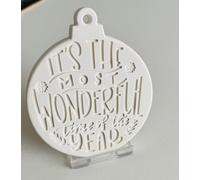 DIY Christmas Baubles Neutral Blank Tree decorations for Painting/Decorating at home Eco Resin Handmade Secret Santa Gift/Stocking Filler (3, Its the Most Wonderful Time Of the year)