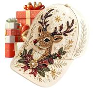 DIY Christmas Beads Baseball Cap Craft Kit -Self Christmas Party | Bead Hat Craft Kit For Adults Beginners and Hobbyists Holidays Party