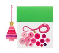 DIY Christmas Button Ornament Making Set-Fun Holiday Decorations for All Ages, DIY Craft Buttons Kit,Gifts for Xmas Tree Hanging Decorations