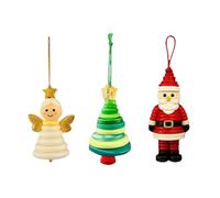 DIY Christmas Buttons, Fun Christmas Ornament for Tree Hanging Decorations, DIY Craft Buttons Kit with Christmas Snowman/Santa/Angel, Xmas Holiday Decor Presents (Multicolor_Kit)