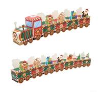 DIY Christmas Empty Advent Calendar, 24Pcs Make Your Own Red Train Countdown Treat Boxes Fillable Candy Cookie Chocolate Various Snacks for Decoration