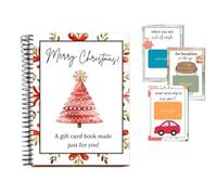 DIY Christmas Gifts Card Book - Personalized Spiral-Bound Card Album with Hardcover, Surprises on Every Page, Customizable Xmas Gifts for Family, Friends & Students (Christmas Tree)