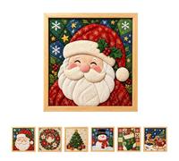 DIY Christmas Kinusaiga Fabric Art Kit, Quilt Design Wall Mosaic Craft (A1)