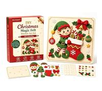 DIY Christmas Magic Felt Sticker Art Kit, No Glue Self-Adhesive (H#)