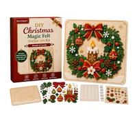 DIY Christmas Magic Felt Sticker Art Kit, No Sew No Glue, Self Adhesive (#D)
