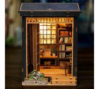 DIY Christmas Miniature House Kit, DIY Book Nook Mini Wooden House Building Kits for Adults, Xmas Eve Snowflake Building with LED Light, Model Birthday Gifts for Family/Friends