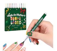 DIY Christmas Nail Art Pen - Water-Based, Easy To Use, Fine Tip For Detailing & Coloring