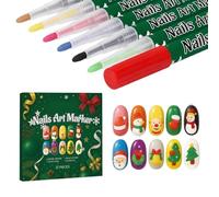 DIY Christmas Nail Art Pen - Water-Based, Easy-to-Use Graffiti Pen For Fine Detailing & Coloring