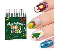 DIY Christmas Nail Art Pen - Water-Based Easy-to-Use Nail Painting Pen For Fine Detailing & Coloring