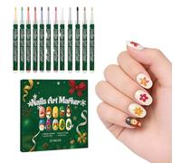 DIY Christmas Nail Art Pen, Water-Based Nail Painting Pen For Easy Detailing & Coloring