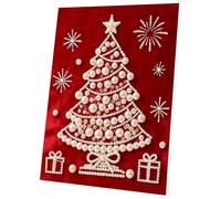 DIY Christmas Pearl Diamond Art Painting Kit,12 x 16 Inch Christmas Pearl Beads Art Craft for Adults Beginner, Gemstone Diamond Dots Beads for Holiday Xmas Wall Decor, Home Decor Gift