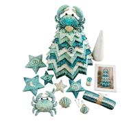 DIY Christmas Quilted Fabric Tree Kit | Christmas Quilt Kits for Beginners | 3D Padded Sewing Project Patchwork Craft Kits | Quilting Kits with Fabric and Pattern for Aesthetic Decor Gifts